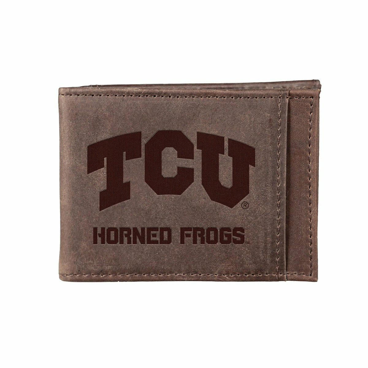 Front Pocket Wallet w/ RFID Blocking, Texas Christian University, Brow