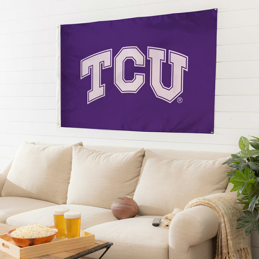 Texas Christian University Single Sided Flag w/ 2 Grommets, 3'x5'