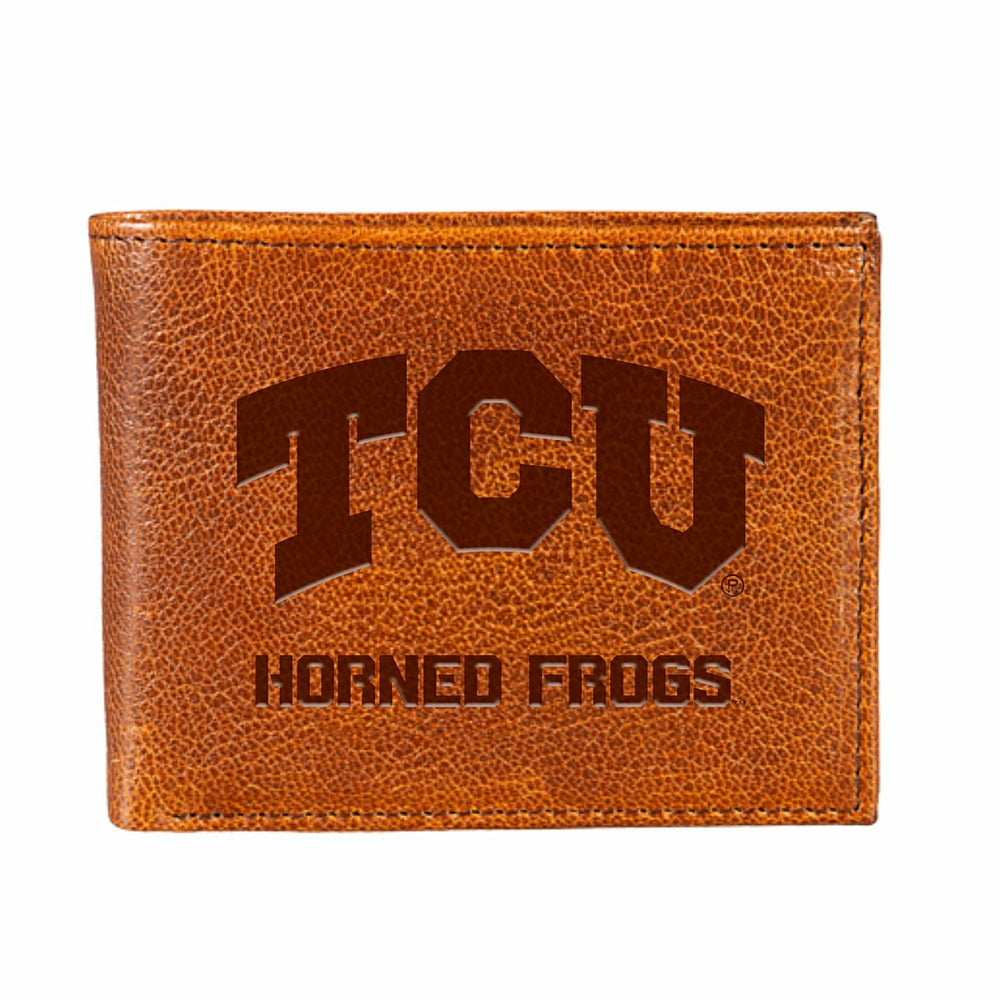 Texas Christian University, Embossed 100% Genuine Tumbled Leather Pass