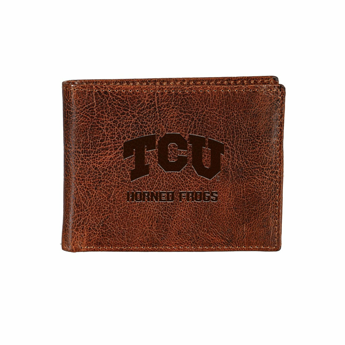 Texas Christian University, Embossed 100% Genuine Tumbled Leather Pass