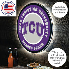LED Wall Decor, Round, Texas Christian University
