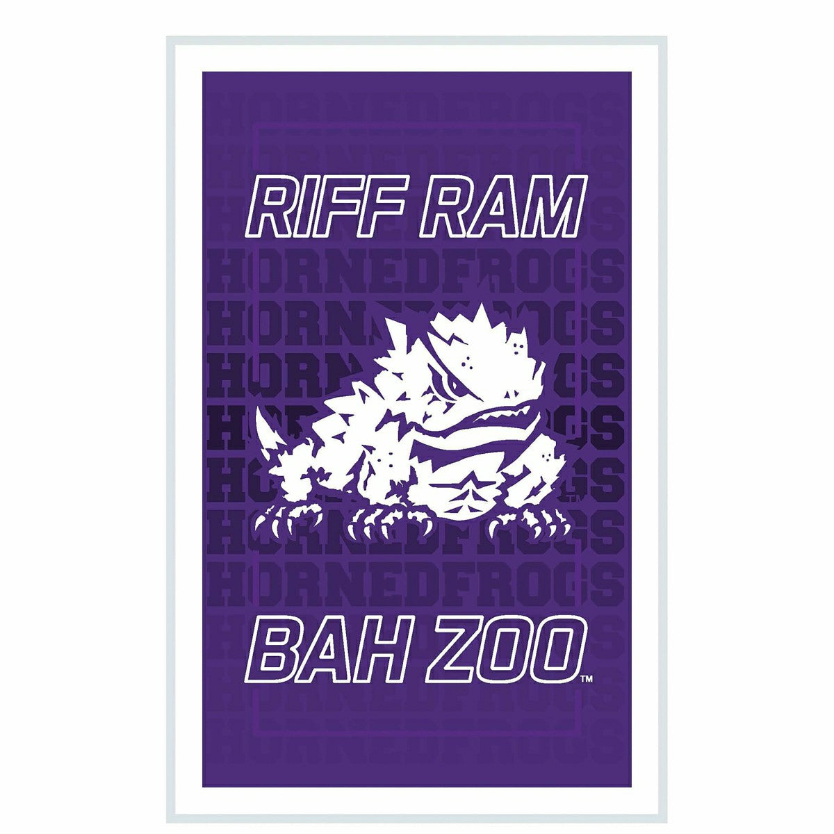 Texas Christian University College Rectangle Neolite LED Decor