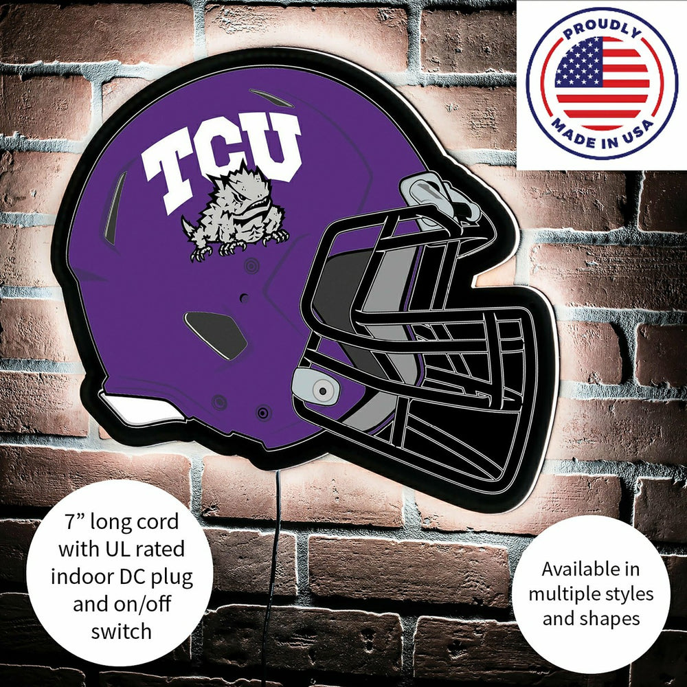LED Wall Decor, Helmet, Texas Christian University