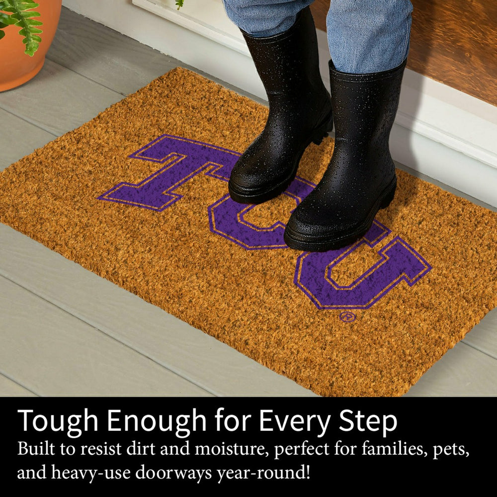 Coir Mat, 16"x28", Texas Christian University