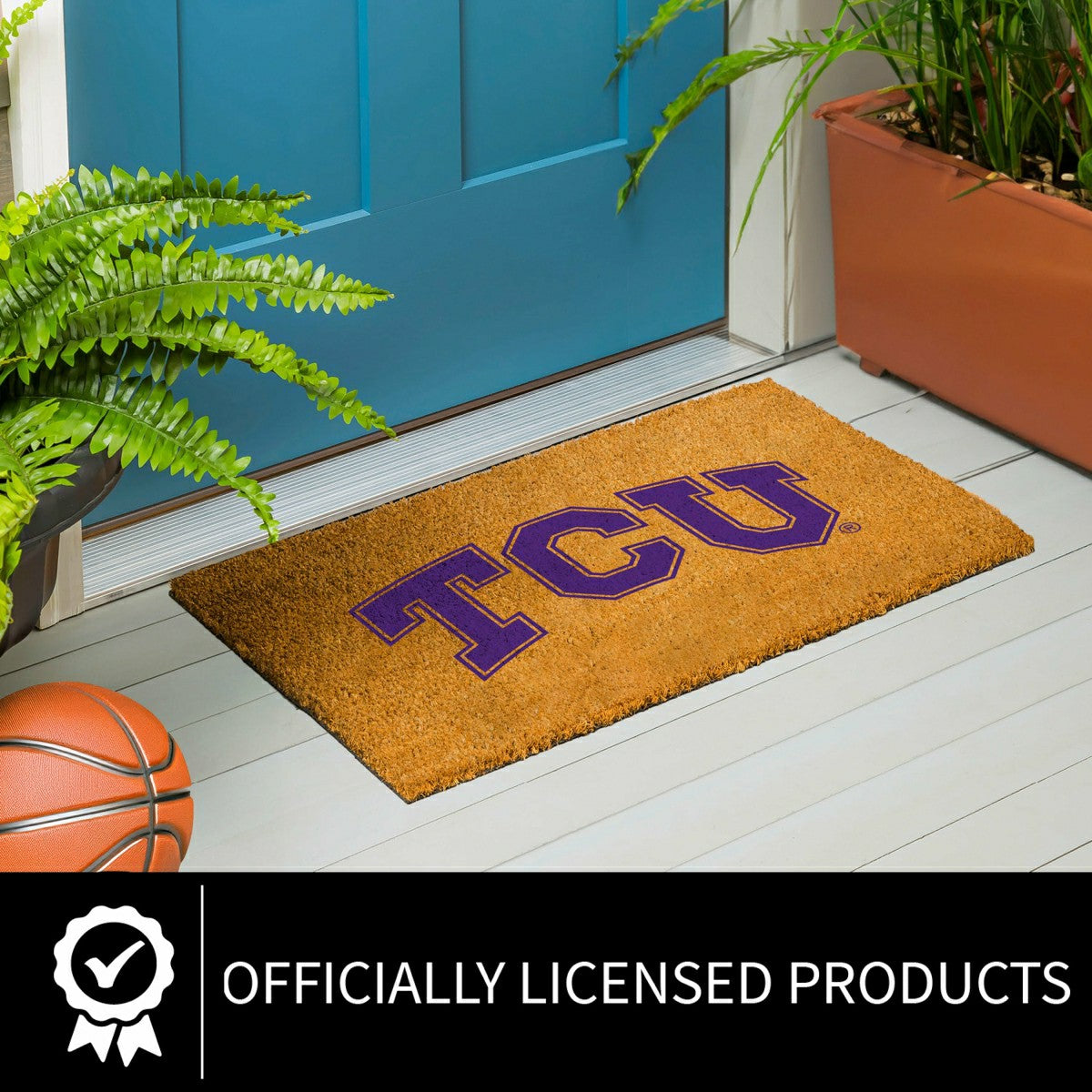 Coir Mat, 16"x28", Texas Christian University