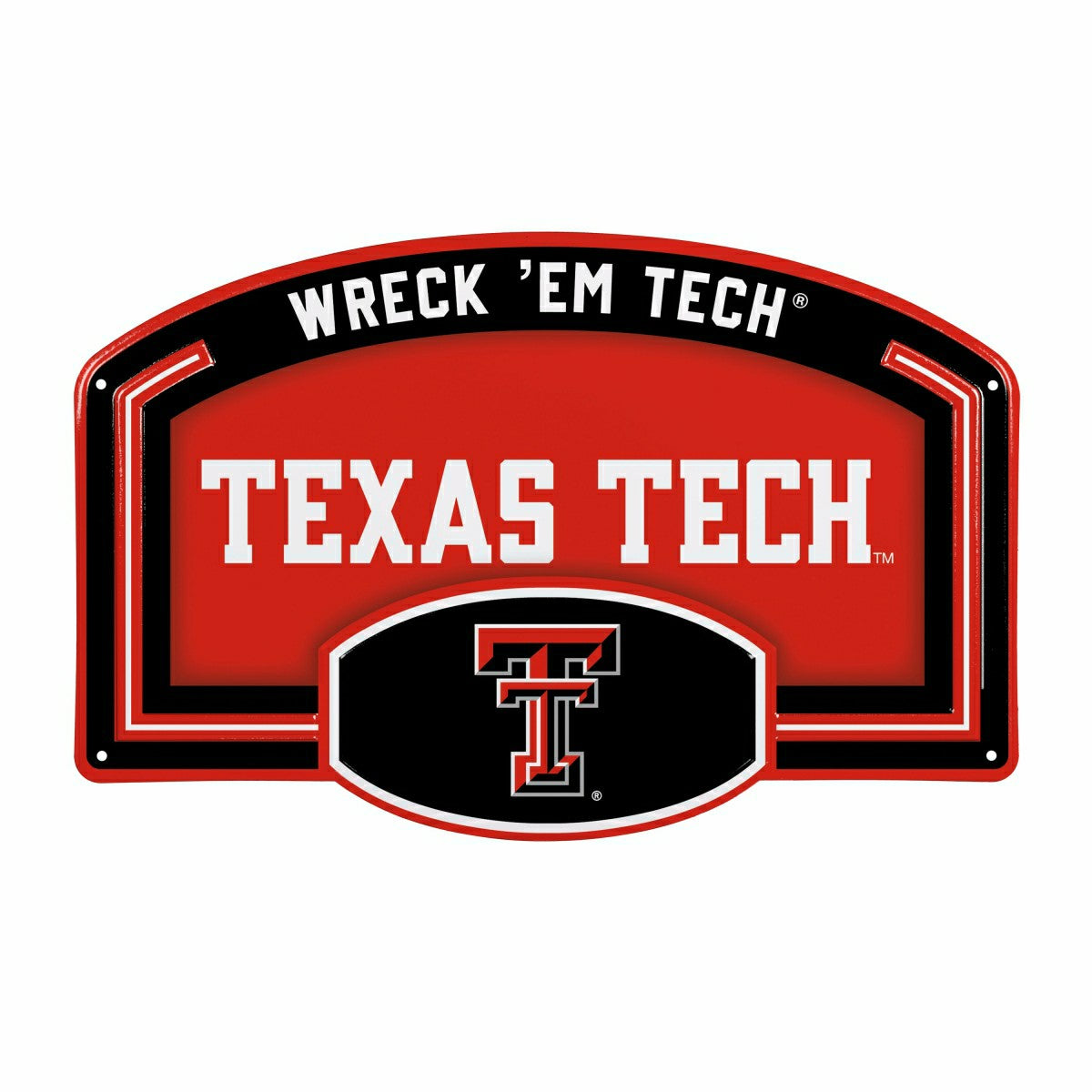 Texas Tech University USA Embossed Steel Wall Sign, 11" x 17"