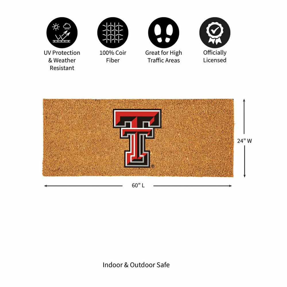 Texas Tech University Extra Large Full Color Coir Mat, 60"x24"