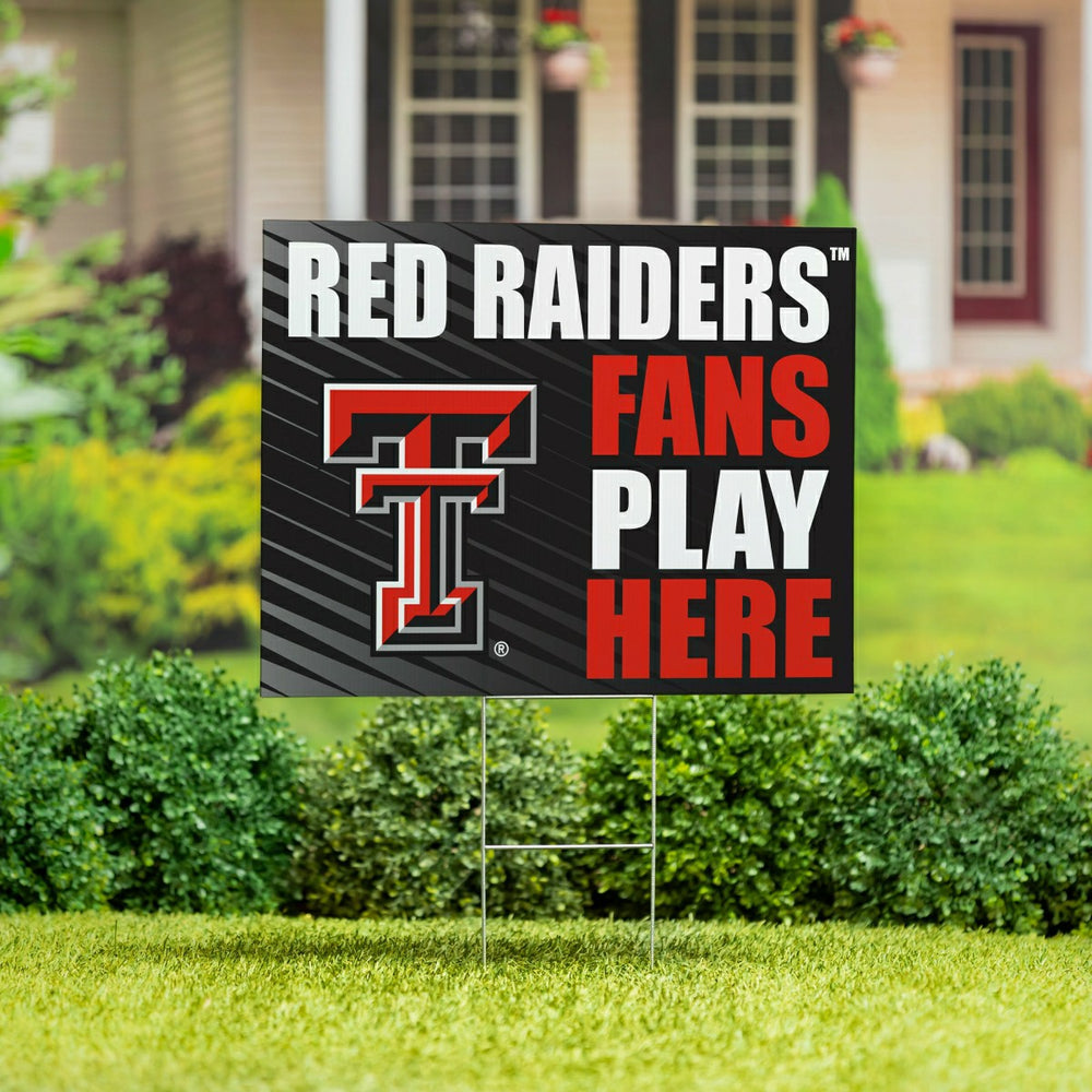 Texas Tech University Coroplast Yard Sign "Fans Play Here"