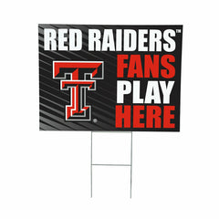 Texas Tech University Coroplast Yard Sign "Fans Play Here"
