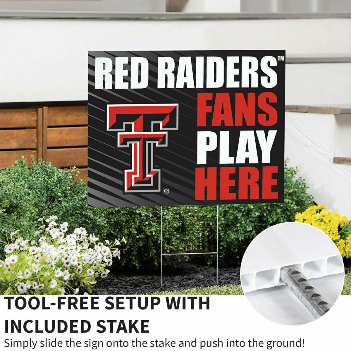 Texas Tech University Coroplast Yard Sign "Fans Play Here"