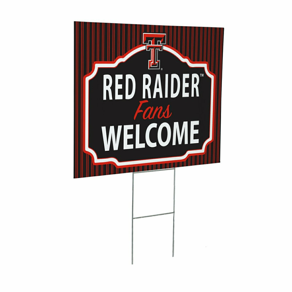 Texas Tech University Coroplast Yard Sign, "Fans Welcome"