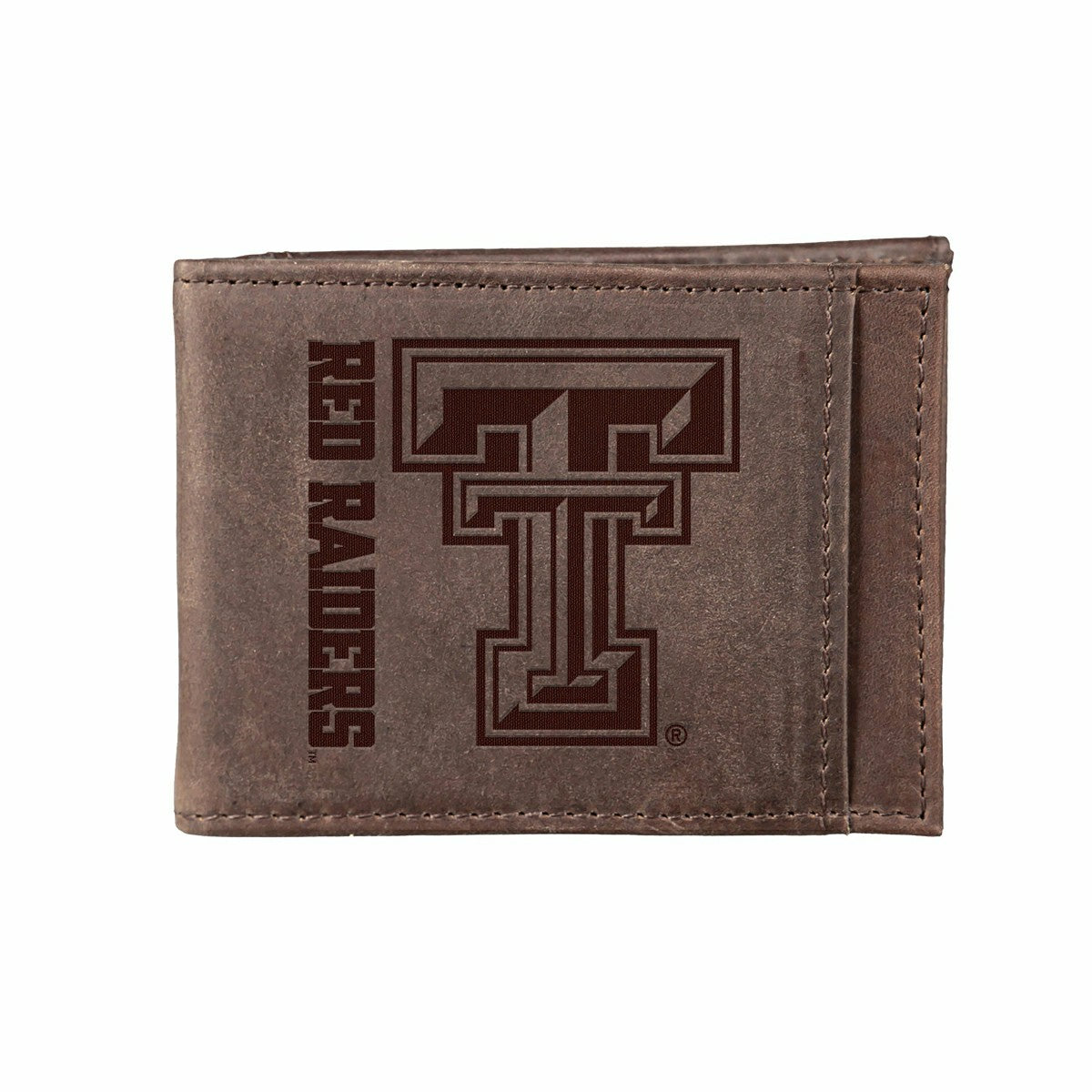 Front Pocket Wallet w/ RFID Blocking, Texas Tech University, Brown