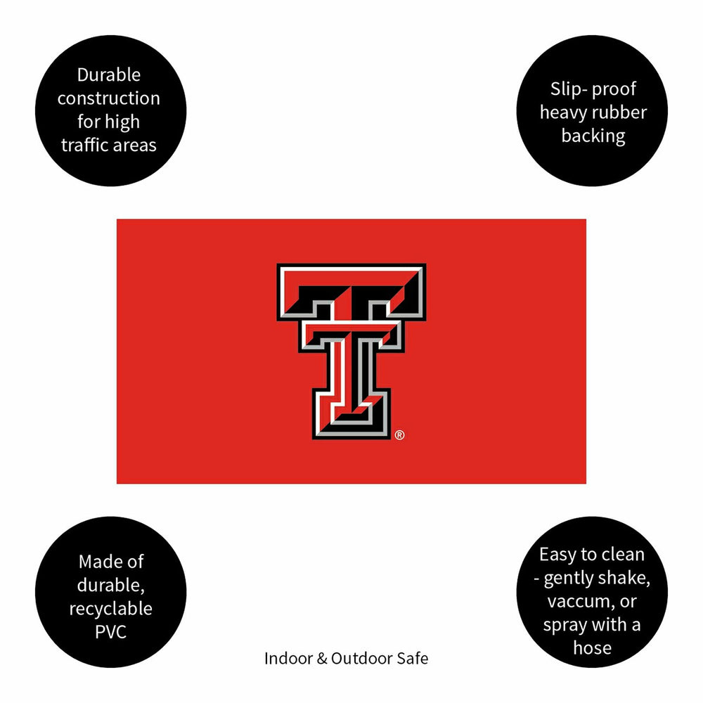 Full Color PVC Mat, 16" x 28", Texas Tech University