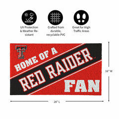Texas Tech University, PVC Mat COLOR, Home of a Fan