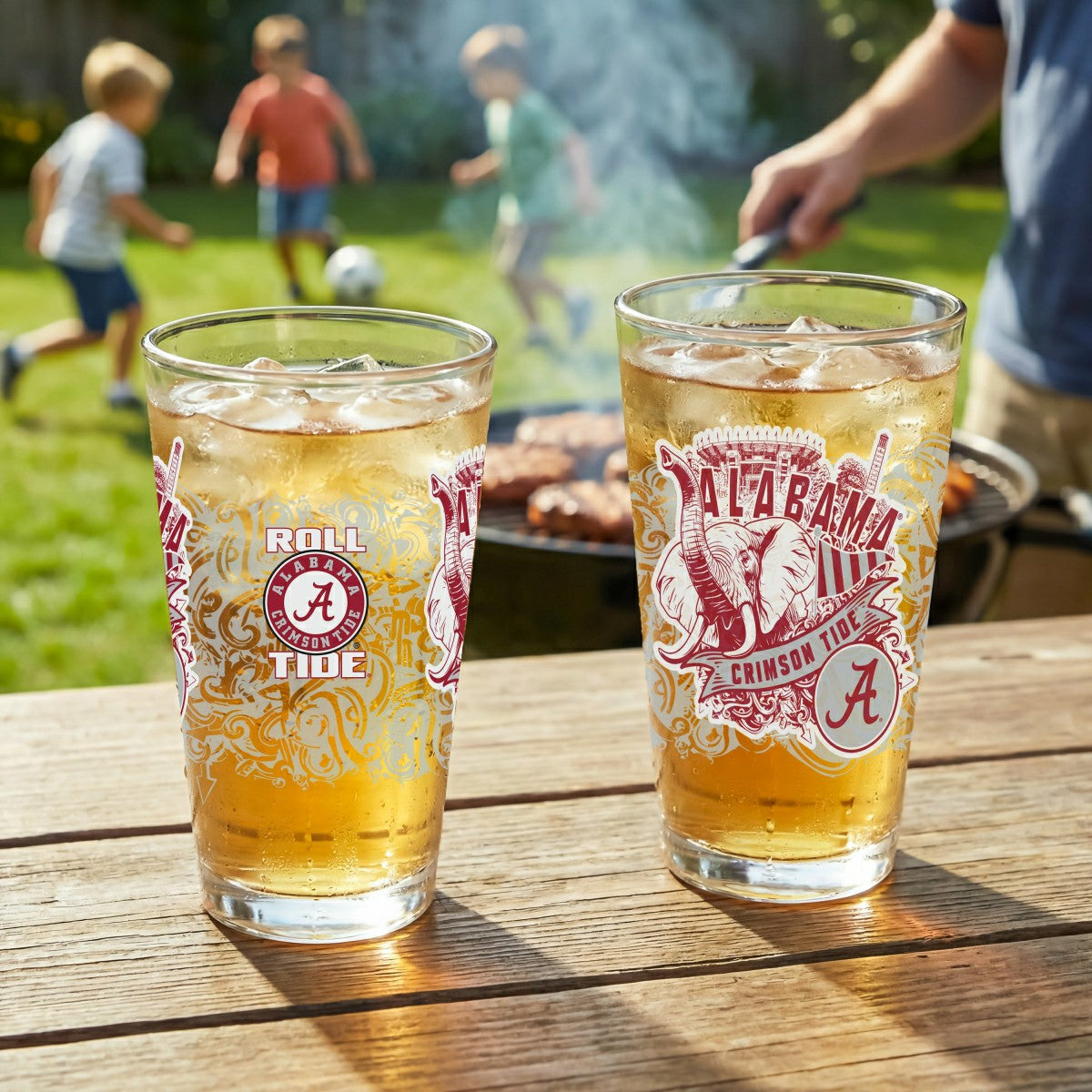 University of Alabama 16oz Glass pint, Set of 2