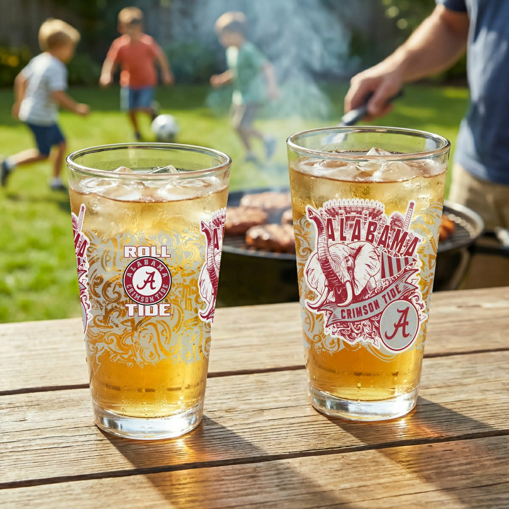 University of Alabama 16oz Glass pint, Set of 2