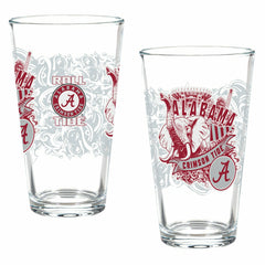 University of Alabama 16oz Glass pint, Set of 2