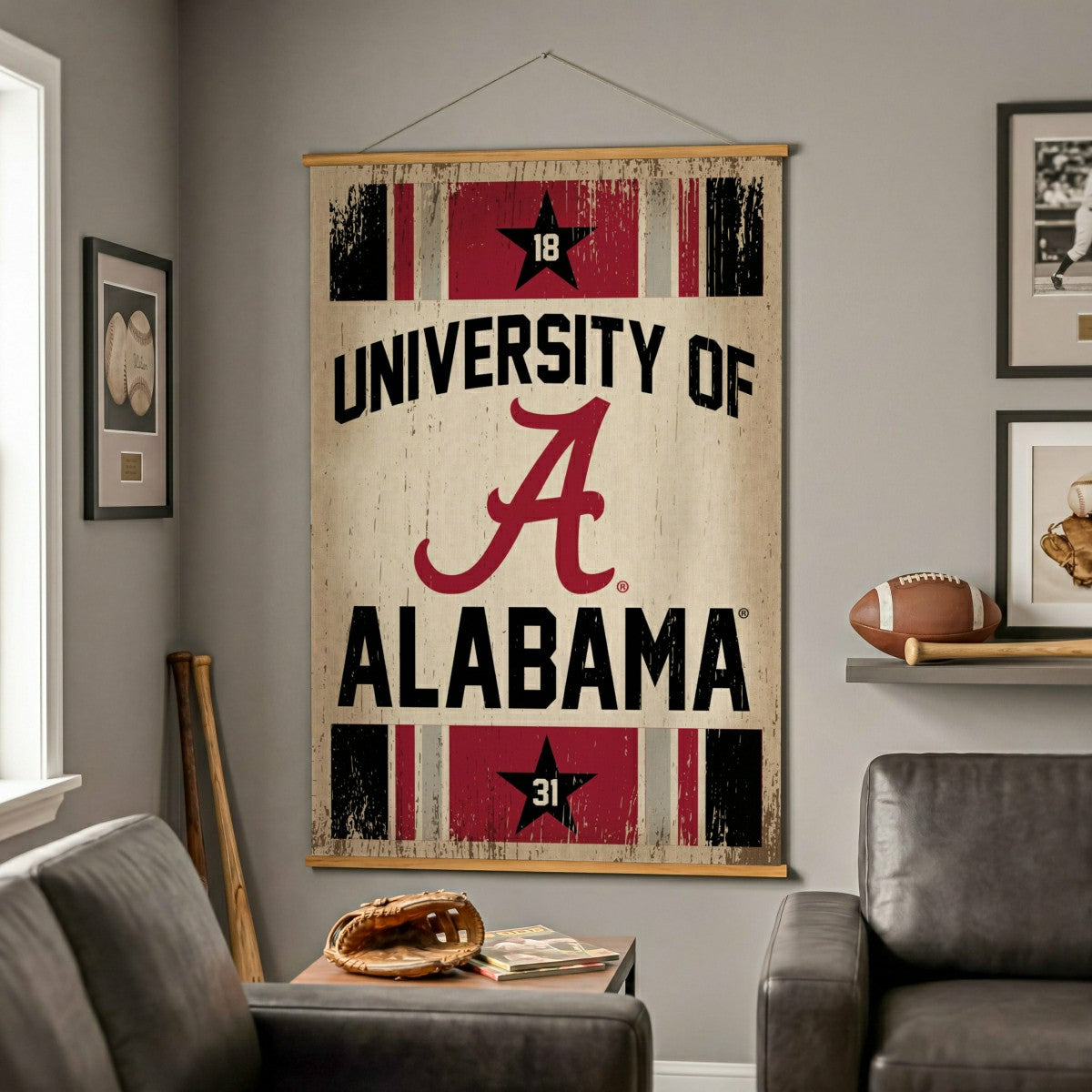 University of Alabama, Canvas Wall Tapestry, Large, 54x36