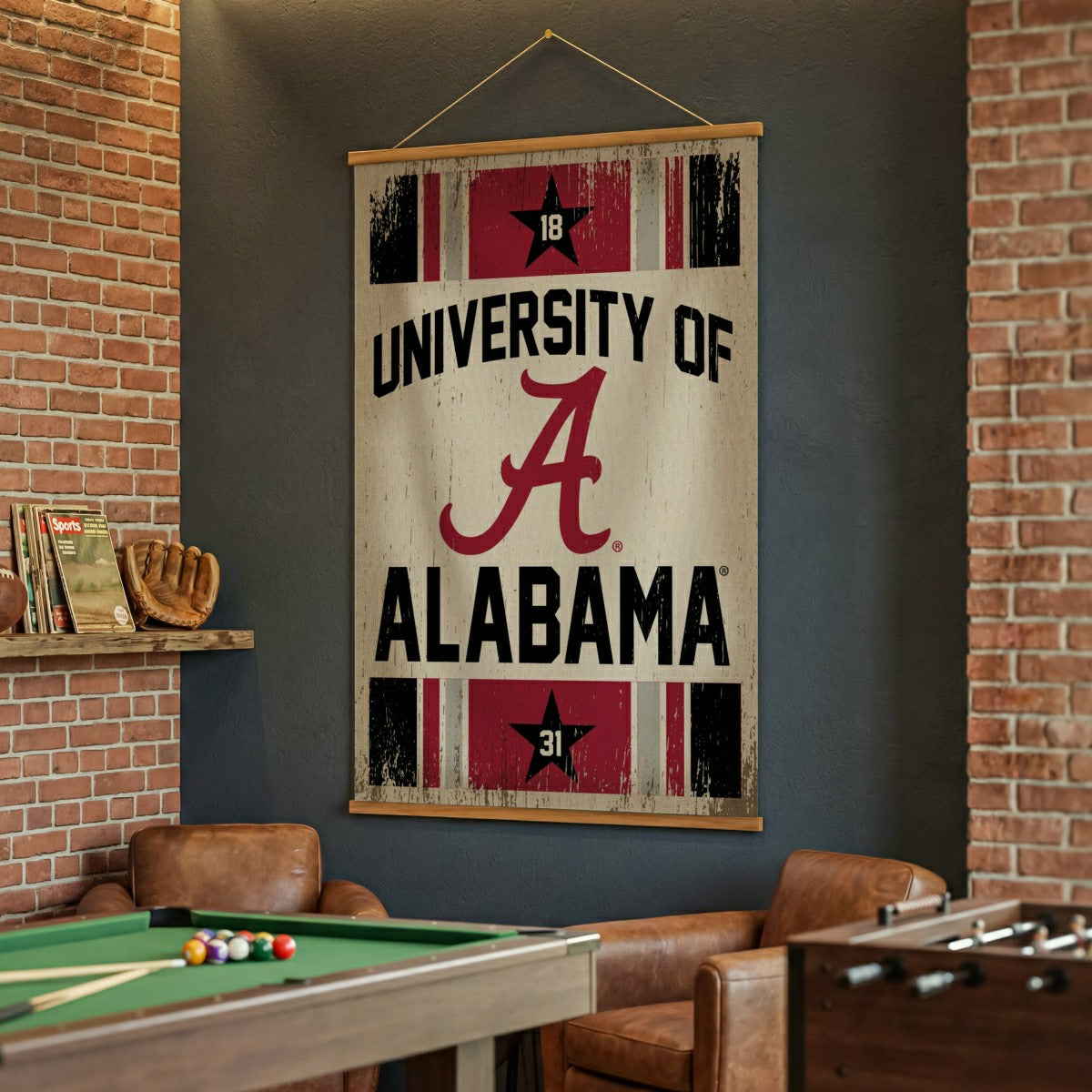 University of Alabama, Canvas Wall Tapestry, Large, 54x36