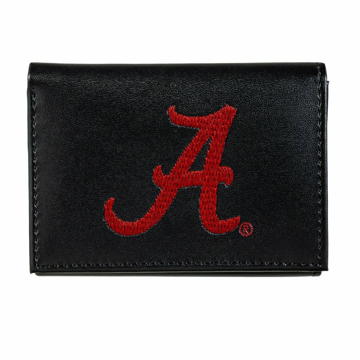 University of Alabama Black Tri-Fold Embroidered Wallet w/ RFID Blocking