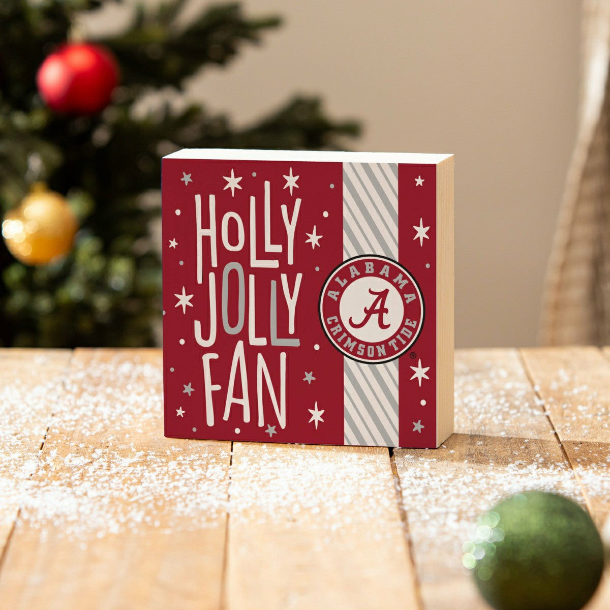 University of Alabama Block, Holiday, 6x6