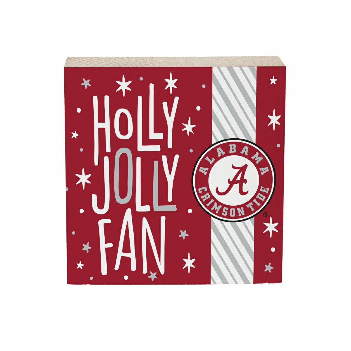 University of Alabama Block, Holiday, 6x6