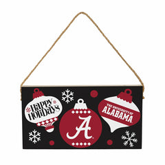 University of Alabama Holiday Wood Wall Sign, 6x11