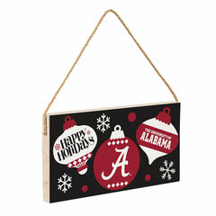 University of Alabama Holiday Wood Wall Sign, 6x11