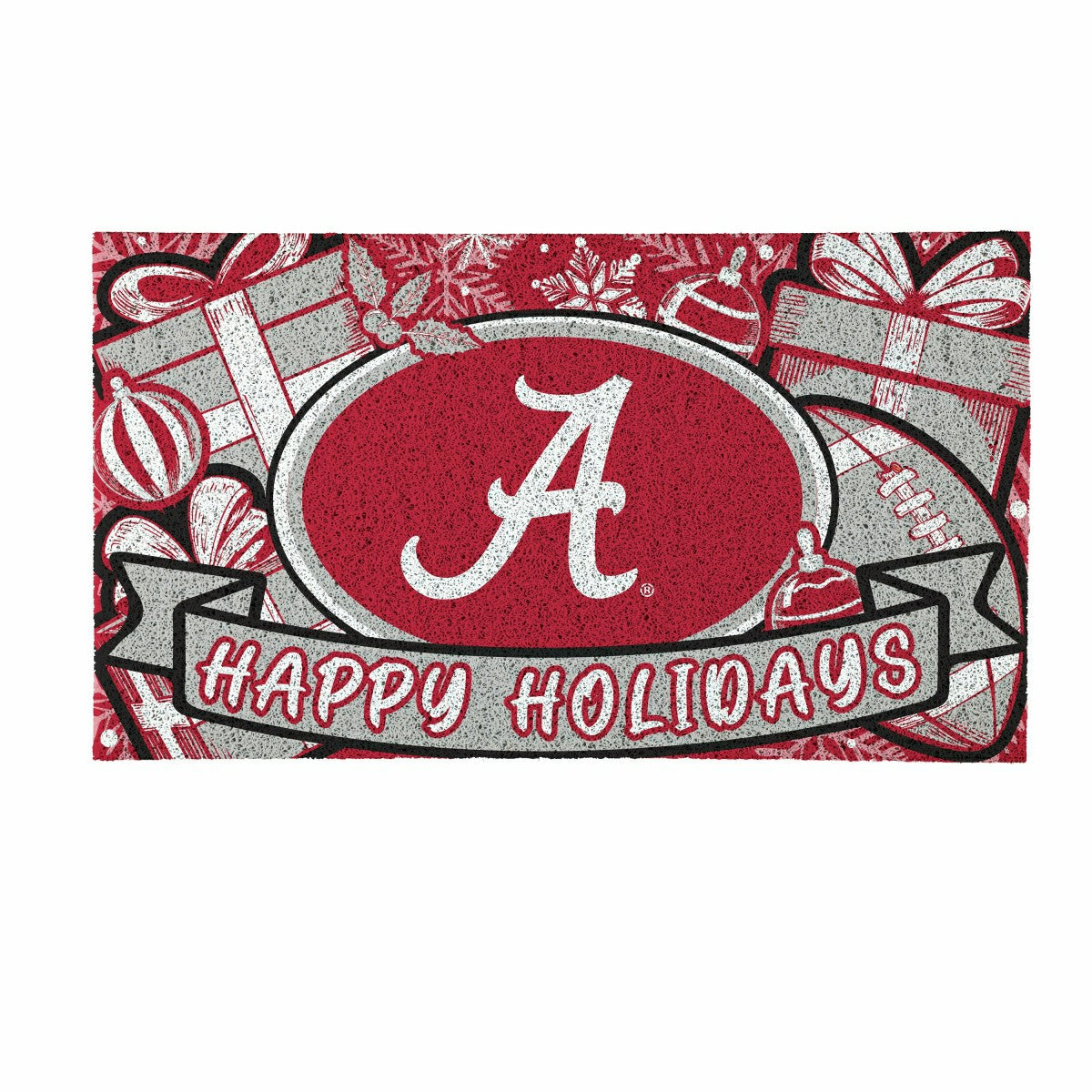 University of Alabama Holiday PVC Mat, 28"x16"