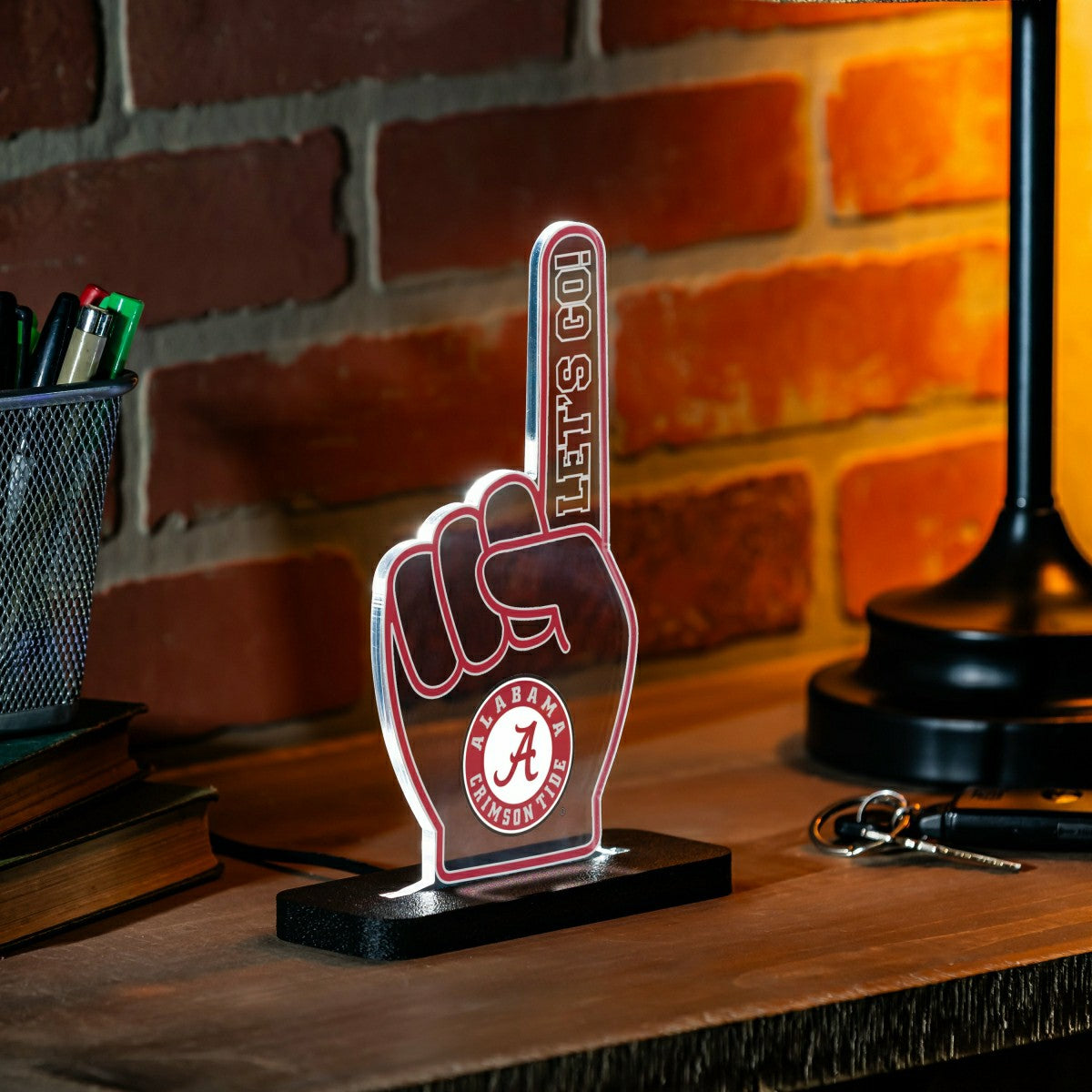 University of Alabama College Foam Finger Desklite LED Decor