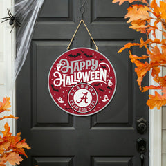 University of Alabama Halloween Round Door Décor with Hanging Rope, 18