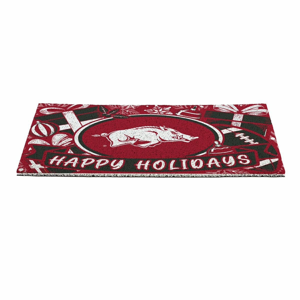 University of Arkansas Holiday PVC Mat, 28"x16"