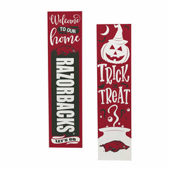 47" Double Sided Leaner, University of Arkansas, Halloween