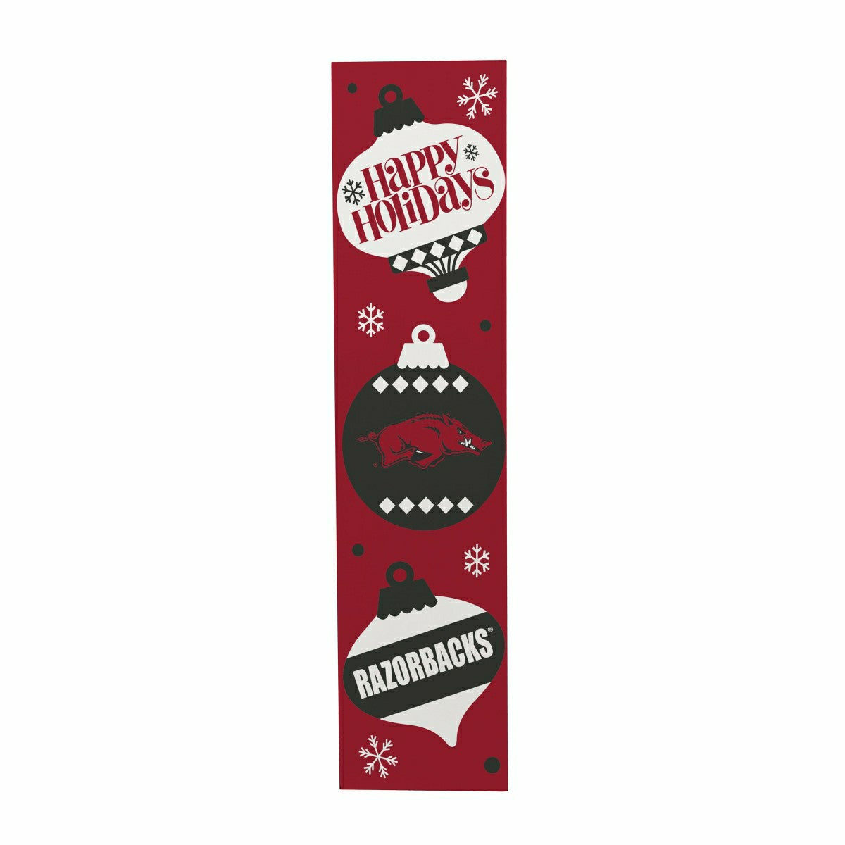 47" Double Sided Leaner, University of Arkansas, Christmas