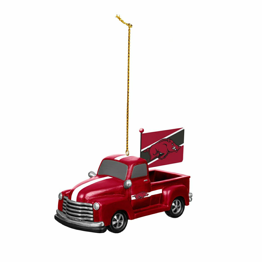 University of Arkansas Rally Truck Ornament, Set of 2