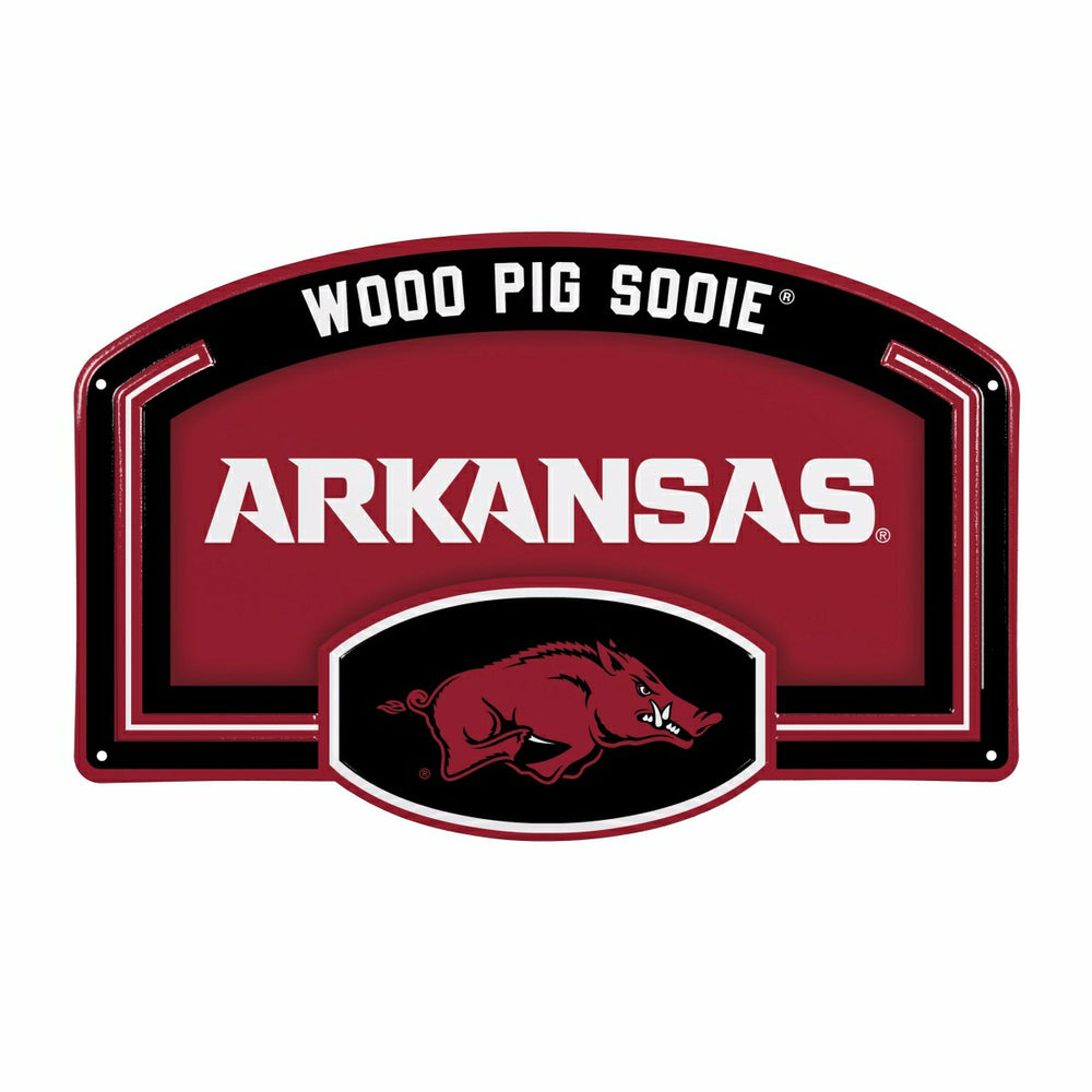University of Arkansas USA Embossed Steel Wall Sign, 11" x 17"