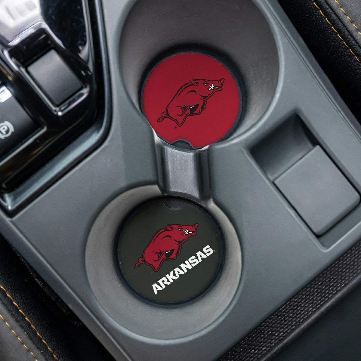 University of Arkansas Car Coaster Set, 2pc