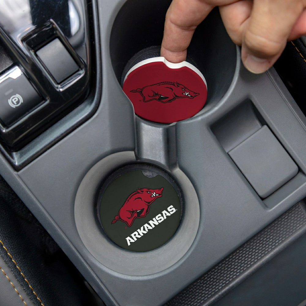 University of Arkansas Car Coaster Set, 2pc