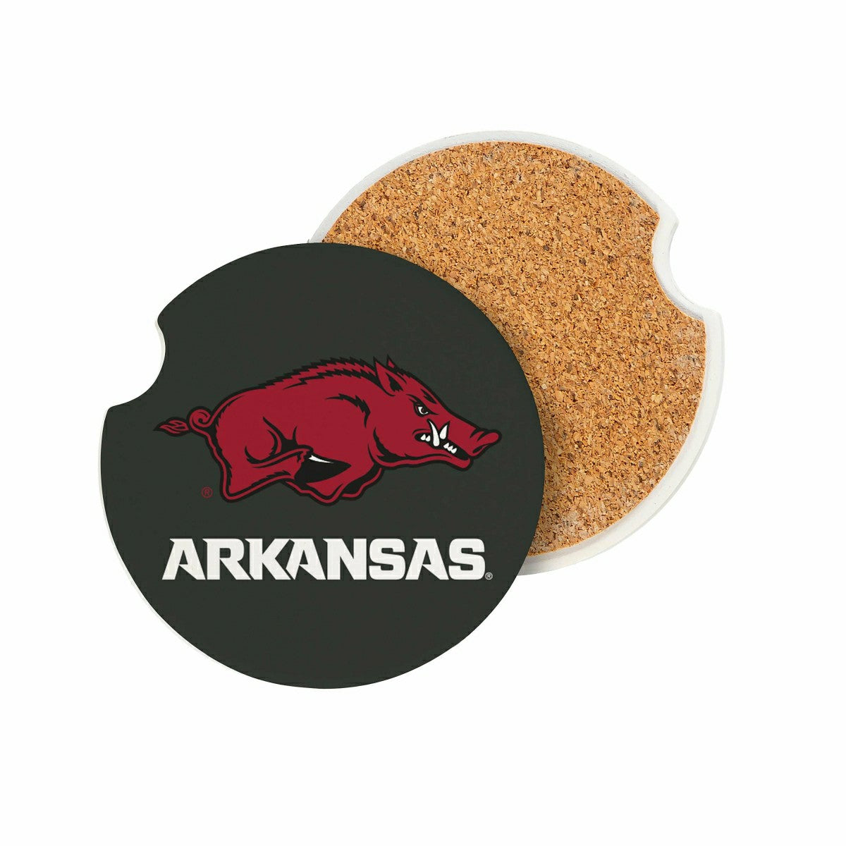 University of Arkansas Car Coaster Set, 2pc