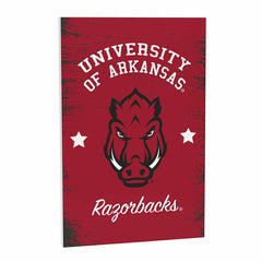 University of Arkansas Wood Wall Sign, 16x24