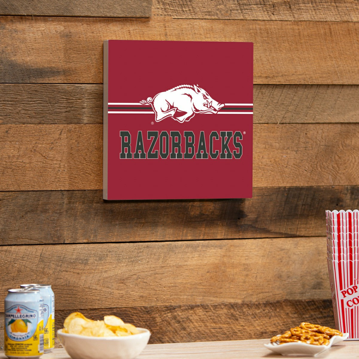 University of Arkansas Wood Wall Sign, 12x12