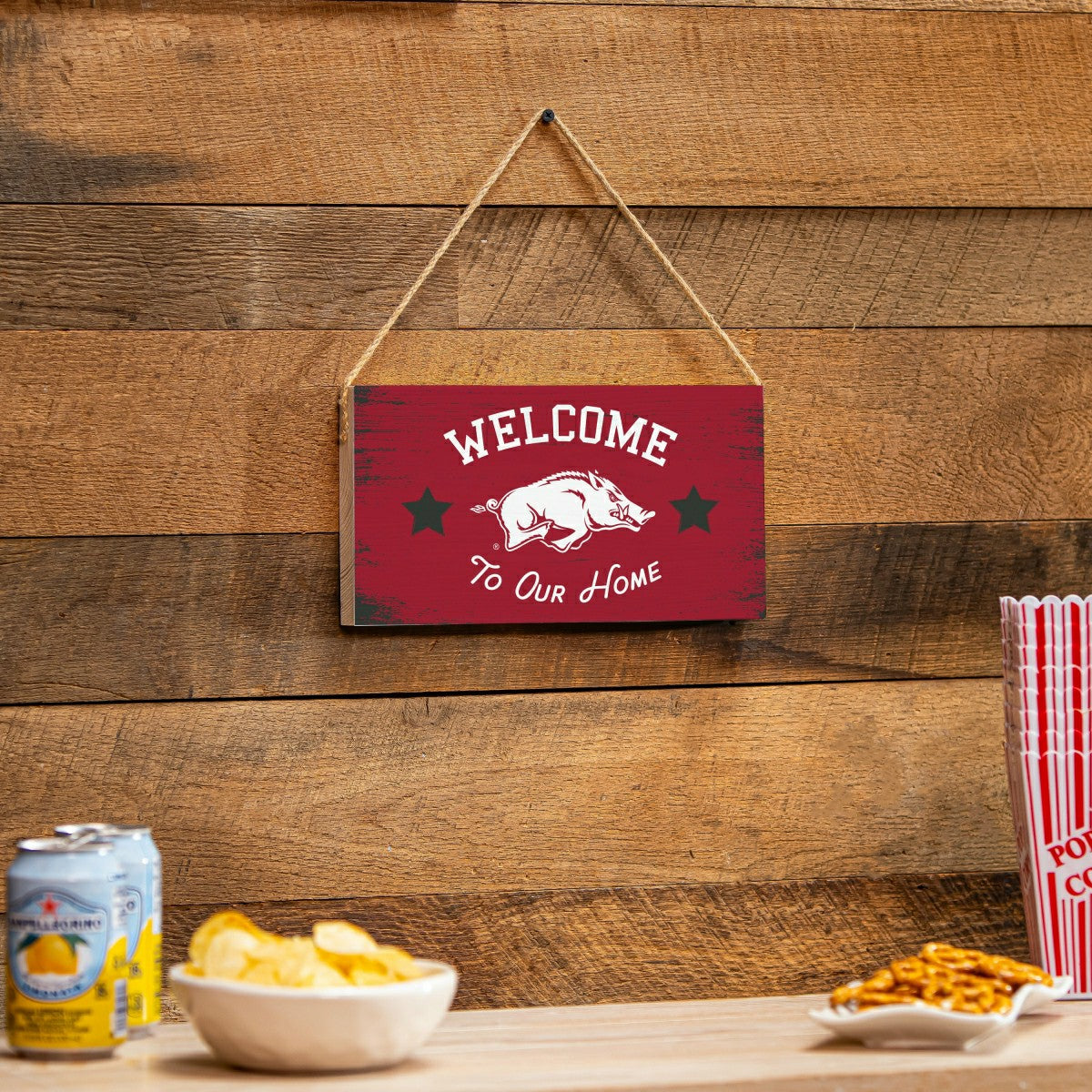 University of Arkansas Wood Wall Sign, 6x11