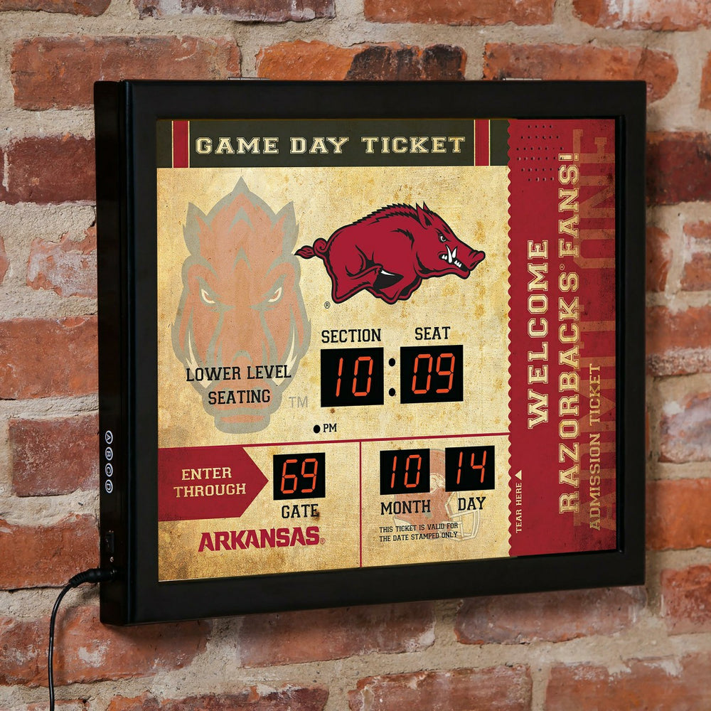 Scoreboard Wall Clock, Arkansas
