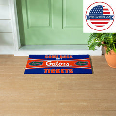 28" x 16" PVC Trapper Mat, Come Back with Tickets, University of Flori