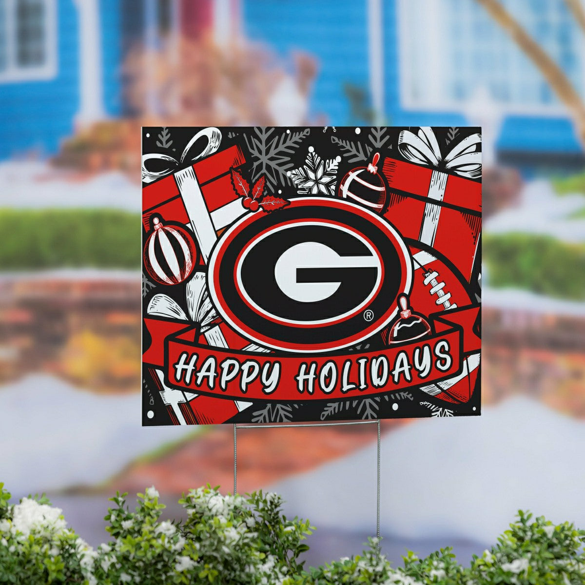 University of Georgia Yard Sign, Holiday