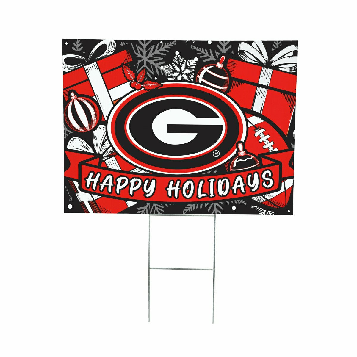 University of Georgia Yard Sign, Holiday