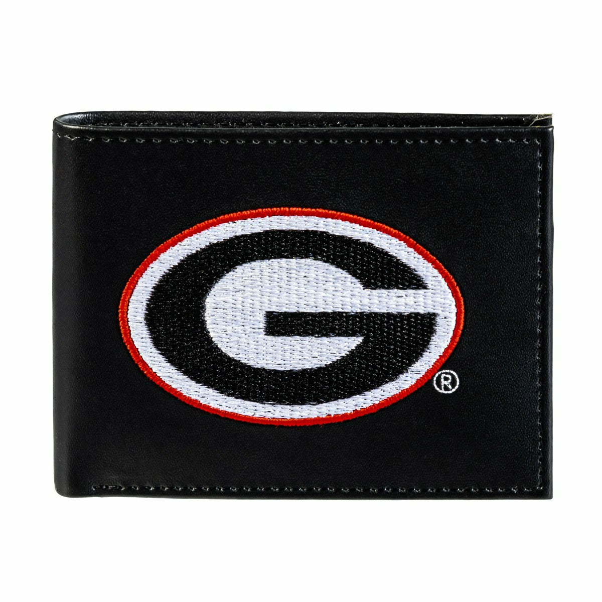 University of Georgia Black Bi-Fold Embroidered Wallet w/ RFID Blockin