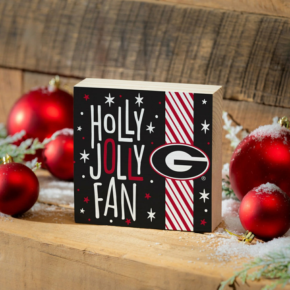 University of Georgia Block, Holiday, 6x6