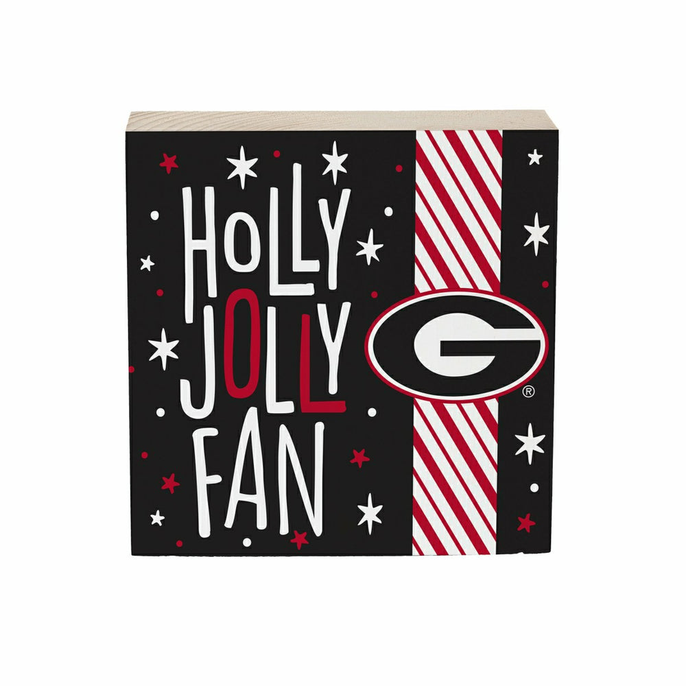 University of Georgia Block, Holiday, 6x6