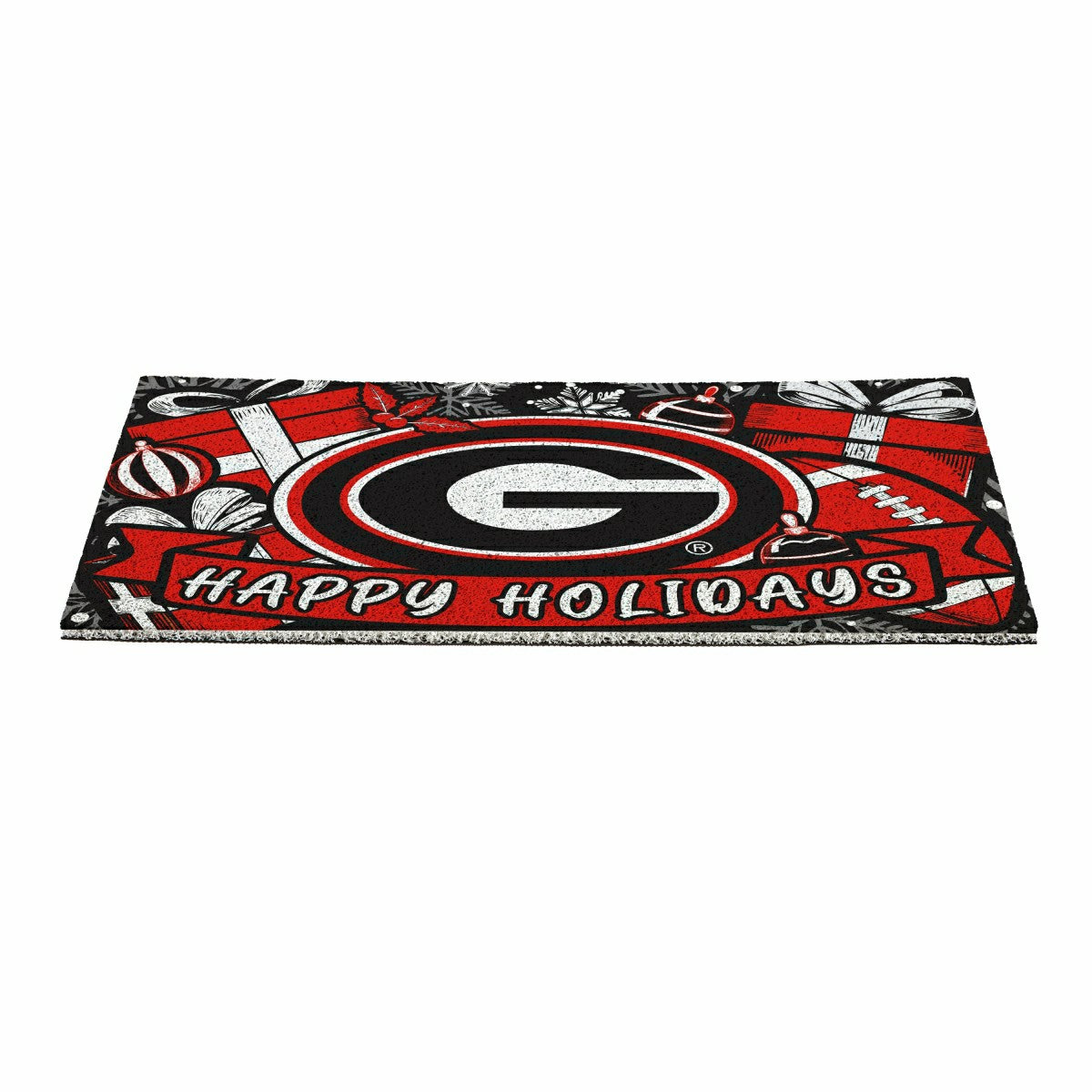 University of Georgia Holiday PVC Mat, 28"x16"